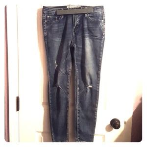 Ashley Mason Distressed Ripped Skinny Jeans